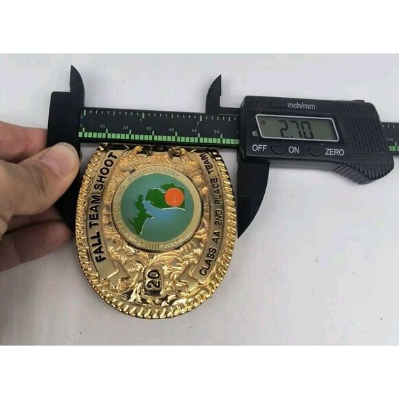 Shooting Gold Fall Team Shoot 2007 Class AA 2nd Place Team Belt Buckle - Picture 8 of 8